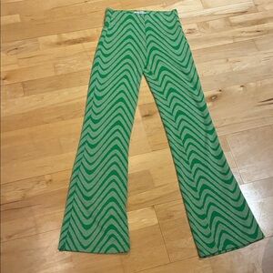 Urban Outfitters High Rise Elastic Waist Retro Flared Pants St Patrick’s Day Fit